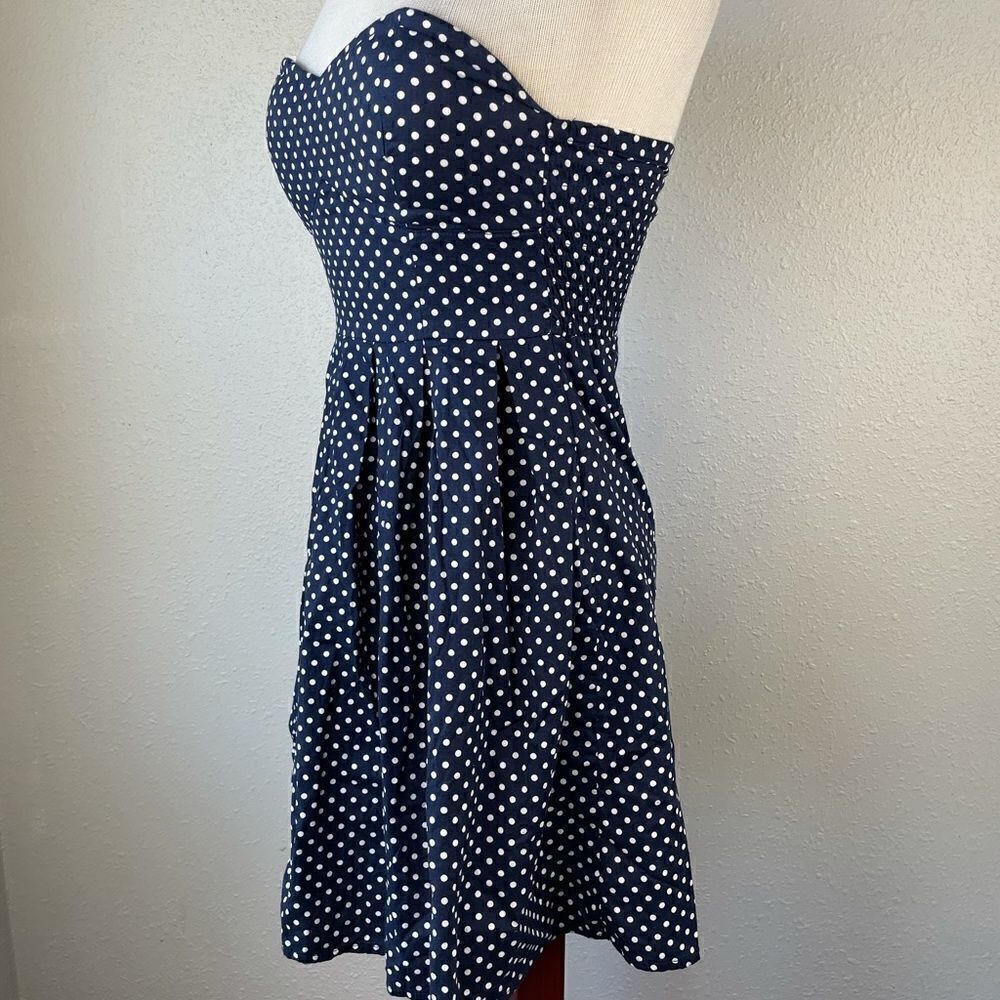 Rue 21 Navy & White Polka Dot Mini Dress XS EUC
